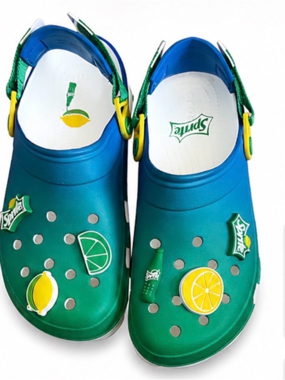 Sprite X Crocs Unisex All-Terrain Clogs 11 Jibbitz summer Y2K beach pool